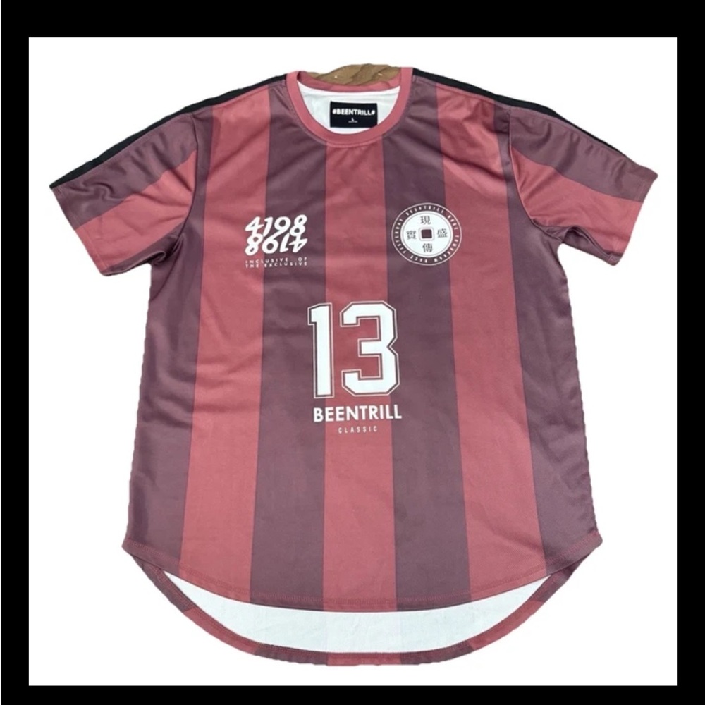 Been Trill Classic #13 Maroon Football / Soccer Jersey Size Large #BEENTRILL#